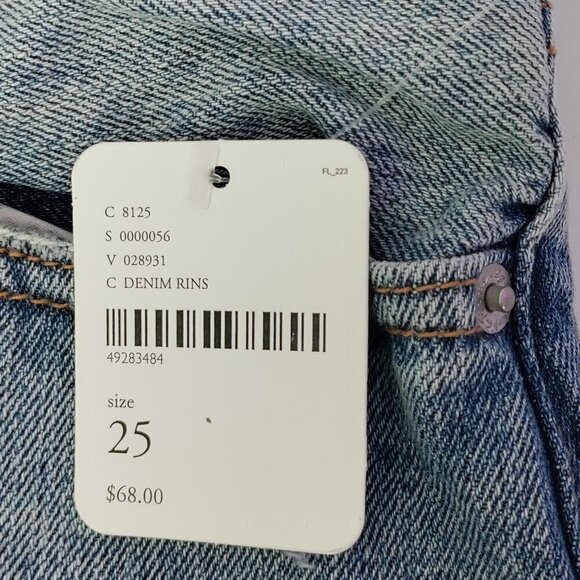 We The Free Free People Denim Size 25 Distressed Jeans Shorts New NWT - Picture 3 of 3